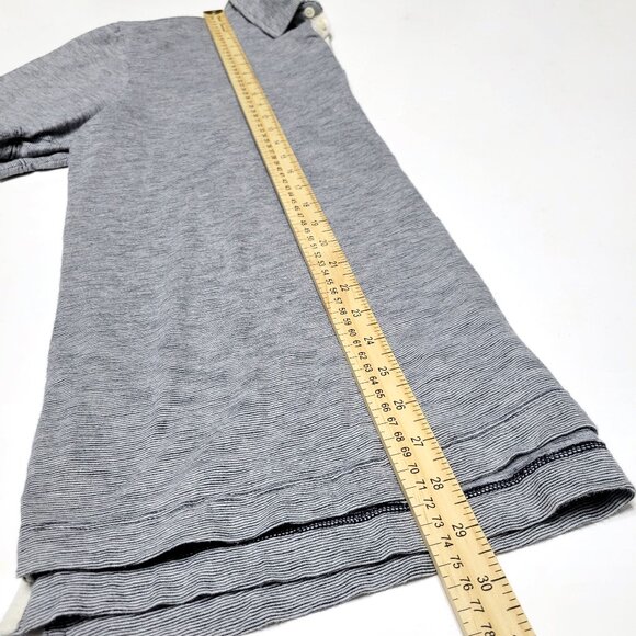 Billy Reid Mens Polo Shirt Size 2XL Gray Pinstripe Pocket Short Sleeve Preppy - Picture 8 of 11